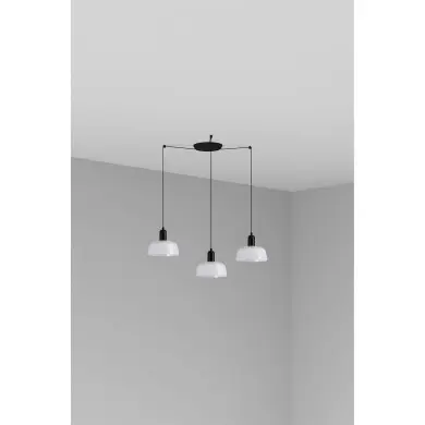 Suspension TATAWIN S Noir Blanc 3x15W E27 LED FARO 20340-140-3L