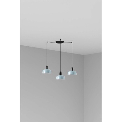Suspension TATAWIN S Noir Bleu 3x15W E27 LED  20340-142-3L