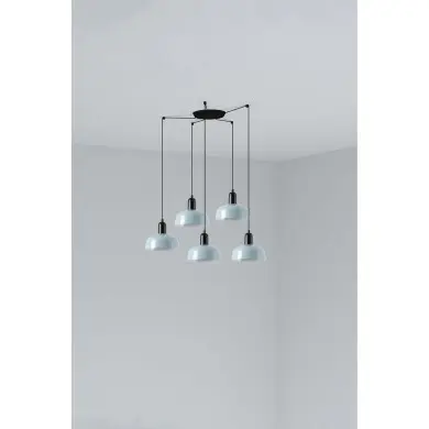 Suspension TATAWIN S Noir Bleu 5x15W E27 LED FARO 20340-142-5L