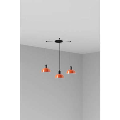 Suspension TATAWIN S Noir Orange 3x15W E27 LED  20340-143-3L