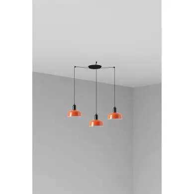 Suspension TATAWIN S Noir Orange 3x15W E27 LED FARO 20340-143-3L