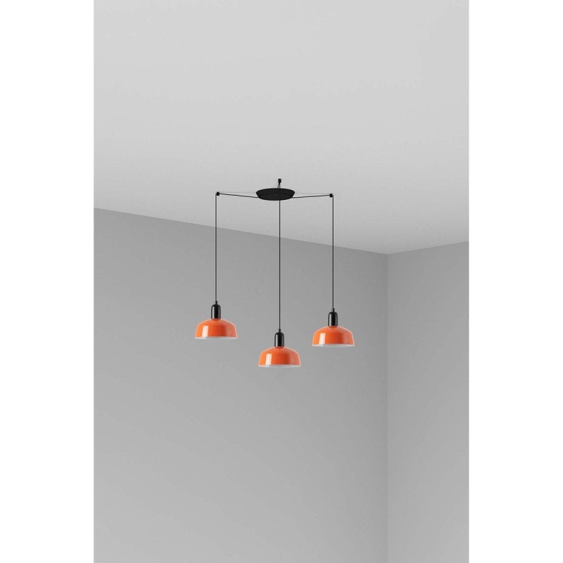 Suspension TATAWIN S Noir Orange 3x15W E27 LED  20340-143-3L