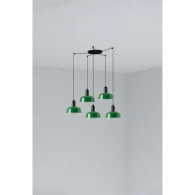 Suspension TATAWIN S Noir Vert 5x15W E27 LED FARO 20340-144-5L