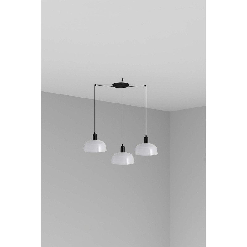 Suspension TATAWIN L Noir Blanc 3x15W E27 LED  20340-145-3L