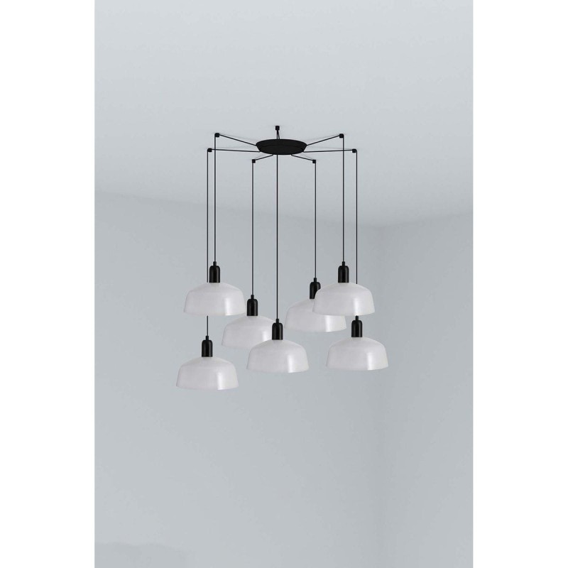 Suspension TATAWIN M Noir Blanc 7x15W E27 LED  20340-145-7L