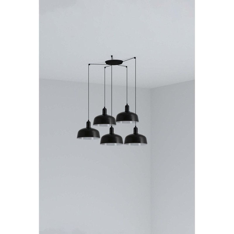 Suspension TATAWIN L Noir 5x15W E27 LED  20340-146-5L