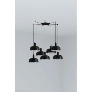 Suspension TATAWIN M Noir 7x15W E27 LED FAR_20340-146-7L 20340-146-7L Suspension TATAWIN M Noir 7x15W E27 LED FARO 20340-146-7L