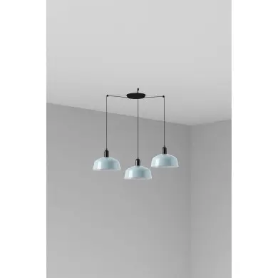 Suspension TATAWIN L Noir Bleu 3x15W E27 LED FARO 20340-147-3L