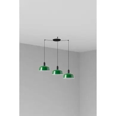 Suspension TATAWIN L Noir Vert 3x15W E27 LED FARO 20340-149-3L
