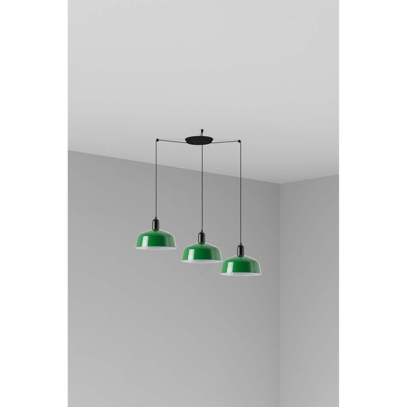 Suspension TATAWIN L Noir Vert 3x15W E27 LED  20340-149-3L