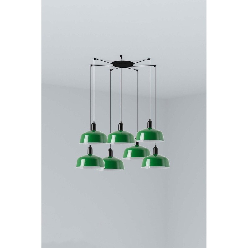 Suspension TATAWIN M Noir Vert 7x15W E27 LED  20340-149-7L