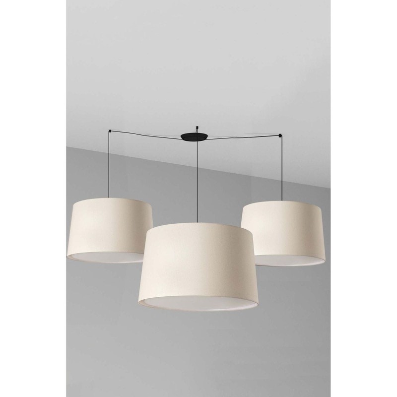 Suspension WINDSOR Noir Blanc 9x135W E27 LED  64332-153