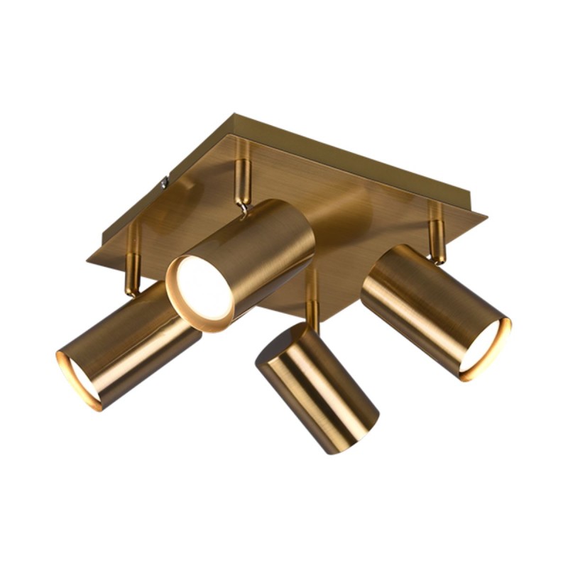 Plafonnier Marley Laiton fumé 4x35W GU10 TRI_802430404 802430404 Plafonnier Marley Laiton fumé 4x35W GU10 TRIO LIGHTING 802430404