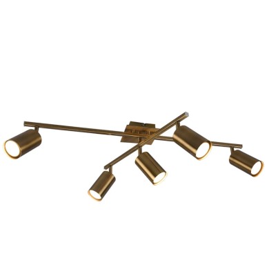 Plafonnier Marley Laiton fumé 5x35W GU10 TRIO LIGHTING 612400504