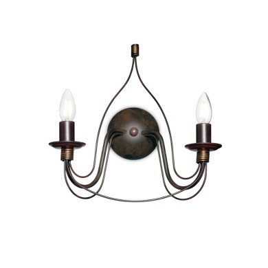 Applique Murale Corte 2x40W E14 Rouille IDL_057200 57200 Applique Murale Corte 2x40W E14 Rouille IDEAL LUX 57200