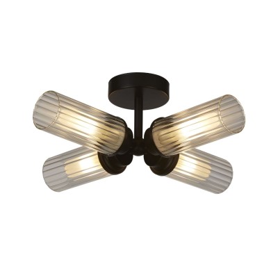 Plafonnier Salle de bain Imperial 7W Max LED Noir SEARCHLIGHT 29984BK