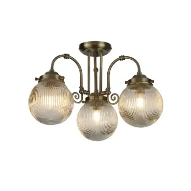 Plafonnier Salle de bain Belvue 60W Max Laiton SEARCHLIGHT 32593-3AB