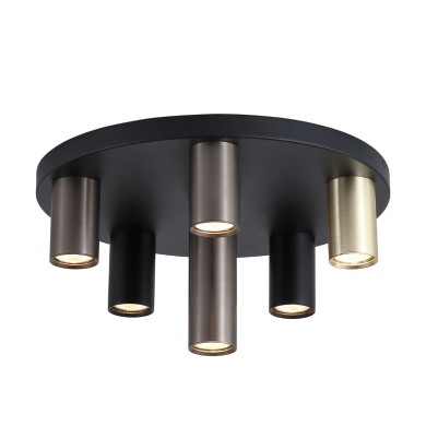 Plafonnier Tubes 10W Max LED Noir SEARCHLIGHT 50570-6BK