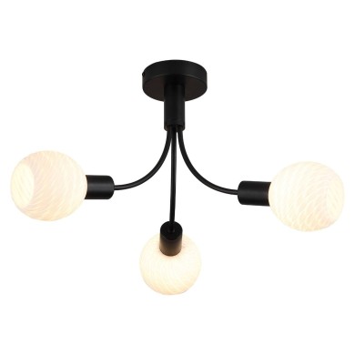 Plafonnier Nova 40W Max Noir et blanc SEARCHLIGHT 54713-3BK