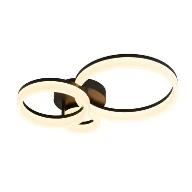 Plafonnier Triple 25W LED Noir et blanc SEARCHLIGHT 62793BK