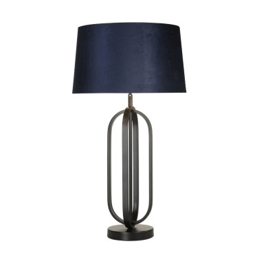 Lampe Chic 60W Max Noir mat bleu marine SEARCHLIGHT 91101AZ