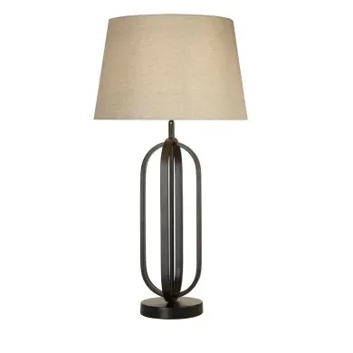 Lampe Chic 60W Max Noir mat Naturel SEARCHLIGHT 91101NA