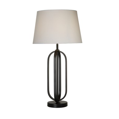 Lampe Chic 60W Max Noir mat Blanc SEARCHLIGHT 91101WH