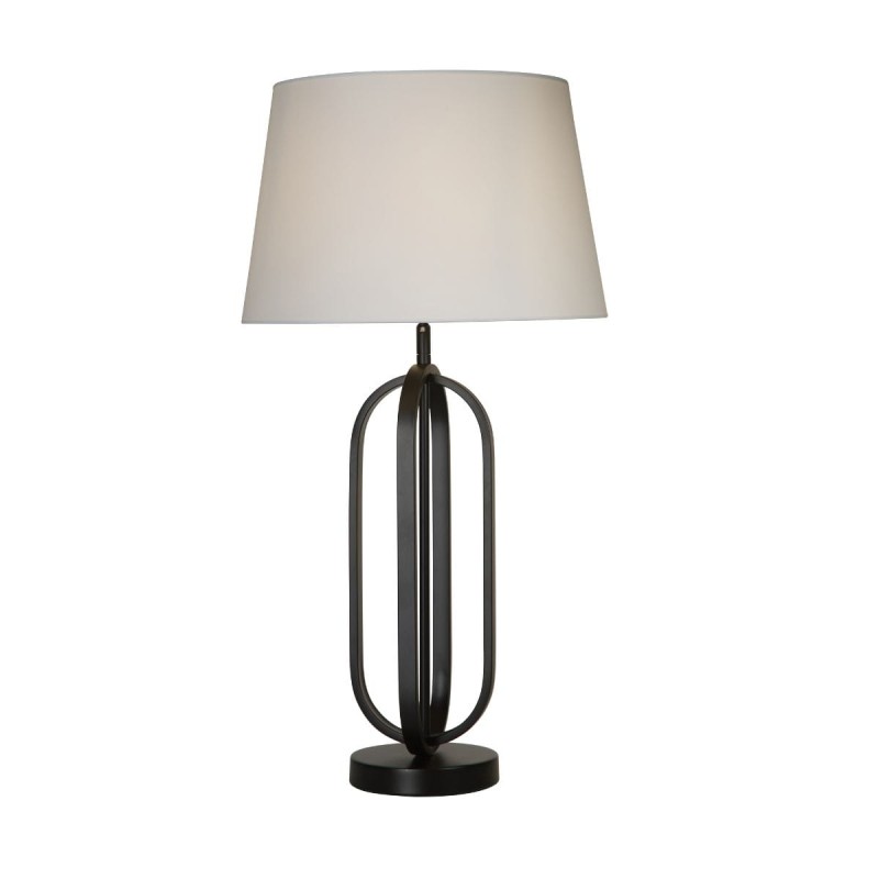 Lampe Chic 60W Max Noir mat Blanc SEARCHLIGHT 91101WH