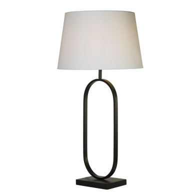 Lampe Modish 60W Max Noir mat Blanc SEARCHLIGHT 94101WH