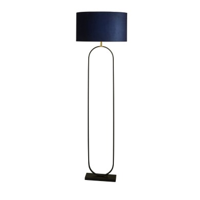 Lampadaire Modish 60W Max Noir mat Bleu marine et or SEARCHLIGHT 95101AZ