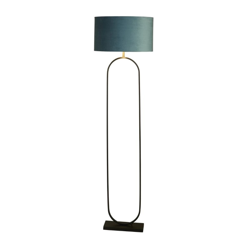 Lampadaire Modish 60W Max Noir mat, bleu sarcelle et argent SEARCHLIGHT 95101TE