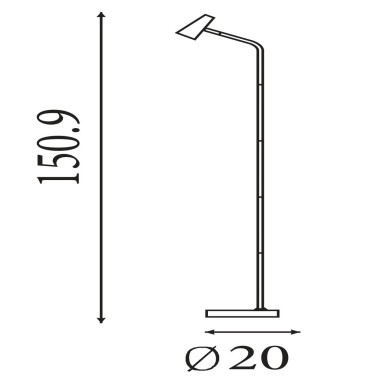 Lampadaire Rechargeable 5W LED Noir mat SEARCHLIGHT 10450BK