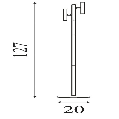 Lampadaire Rechargeable 5W Noir mat SEARCHLIGHT 10460BK
