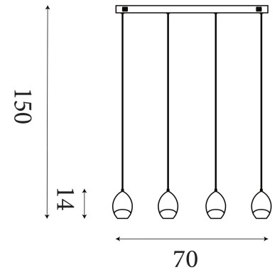 Suspension Seeds 42W LED Latte SEARCHLIGHT 11140-4LT