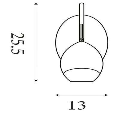 Applique Seeds 12W LED Latte SEARCHLIGHT 11142-1LT