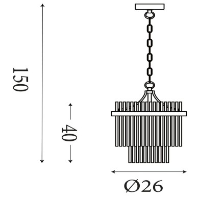 Suspension Lara 60W Max Or SEARCHLIGHT 11200-1GO
