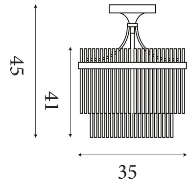 Plafonnier Clarissa 60W Max Or SEARCHLIGHT 11300-3GO