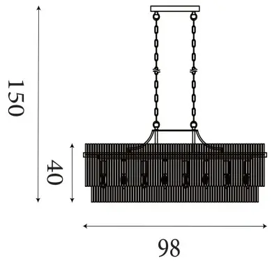 Suspension Clarissa 60W Max Or SEARCHLIGHT 11400-8GO