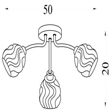 Plafonnier Deca 33W Max G9 Nickel SEARCHLIGHT 11523-3SN