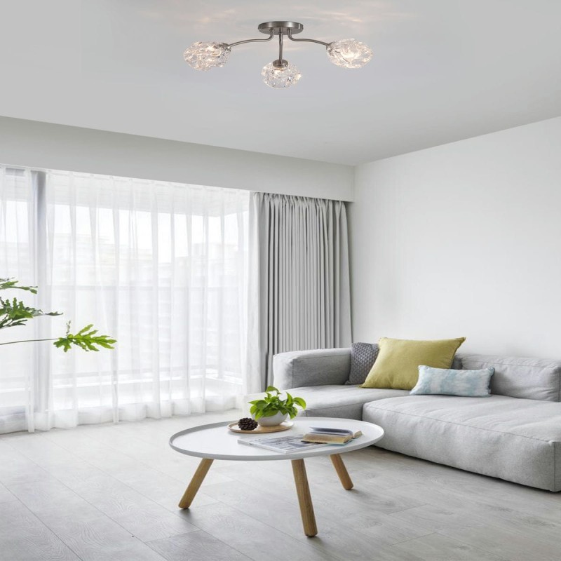 Plafonnier Deca 33W Max G9 Nickel SEARCHLIGHT 11523-3SN