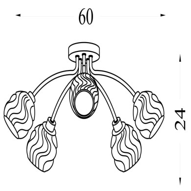 Plafonnier Deca 33W Max G9 Or SEARCHLIGHT 11525-5GO