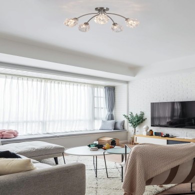 Plafonnier Deca 33W Max G9 Nickel SEARCHLIGHT 11525-5SN