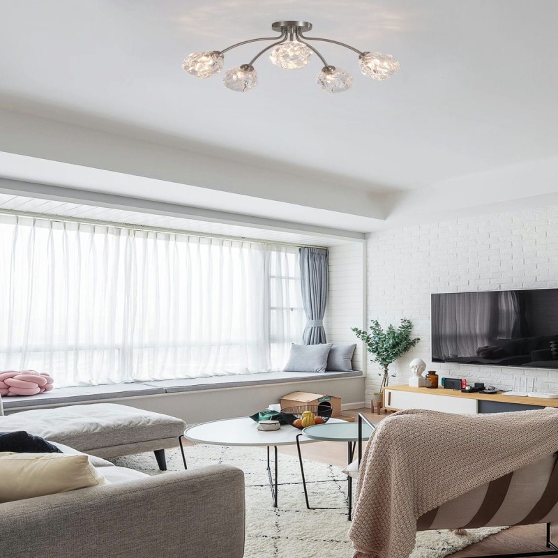 Plafonnier Deca 33W Max G9 Nickel SEARCHLIGHT 11525-5SN