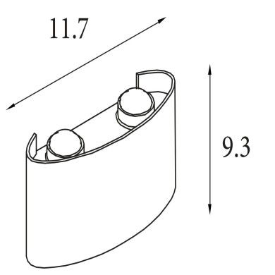 Applique Extérieur Shadows 1,25W LED Noir SEARCHLIGHT 1224-4BK
