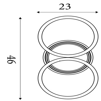 Plafonnier Contour 24W LED Noir SEARCHLIGHT 13651BK