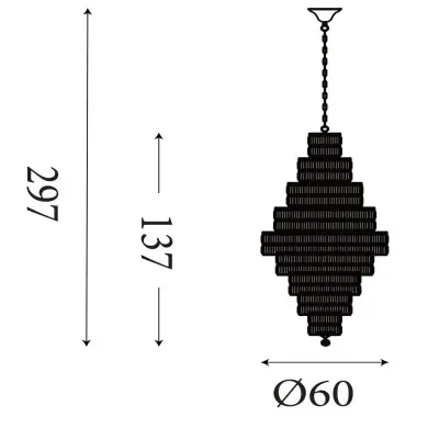 Lustre Empire 60W Max Laiton SEARCHLIGHT 1500-13AB