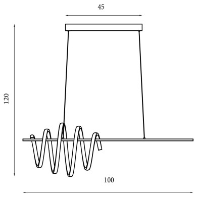 Suspension Sword 40W LED Noir et blanc SEARCHLIGHT 22510BK