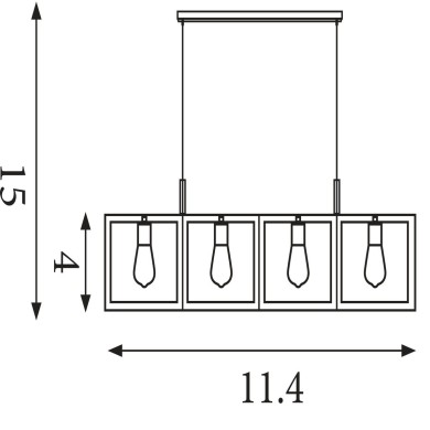 Suspension Slinky 60W Max Noir SEARCHLIGHT 23203BK