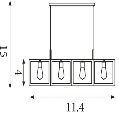 Suspension Slinky 60W Max Noir SEARCHLIGHT 23203BK