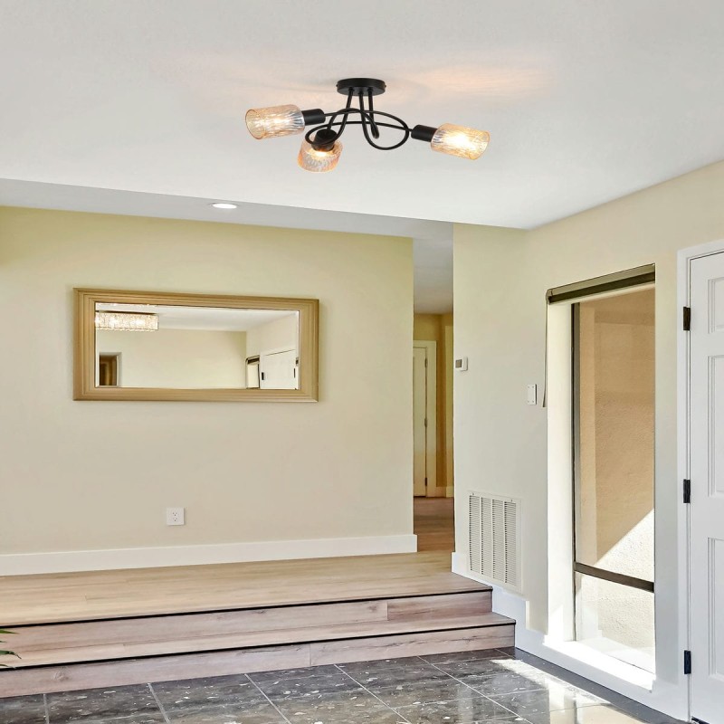 Plafonnier Knot 40W Max Ambre SEARCHLIGHT 23603-3BK